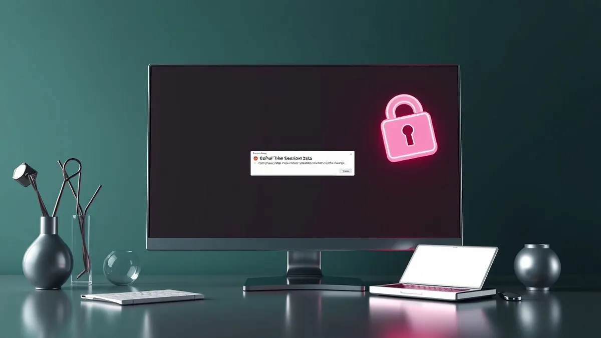 Illustration: A blank computer screen displays a generic ticketing interface with a single highlighted error message box.