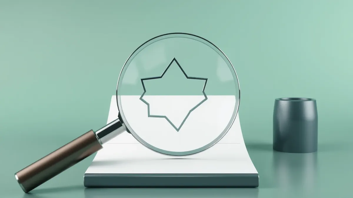 Illustration: A magnifying glass hovers over a blank sheet of paper, failing to highlight a jagged, shifting geometric shape that changes form with each glance.